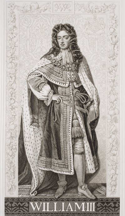 「英語とスコットランドの歴史のイラスト」第II巻のウィリアムIII（1650〜1702年） 作： Godfrey Kneller