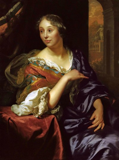 フランソワーズ・ヴァン・ディーメンの肖像、1679年。 作： Godfried Cornelisz Schalcken
