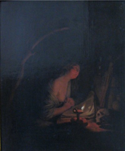 悔い改める聖マグダラのマリア 作： Godfried Schalcken