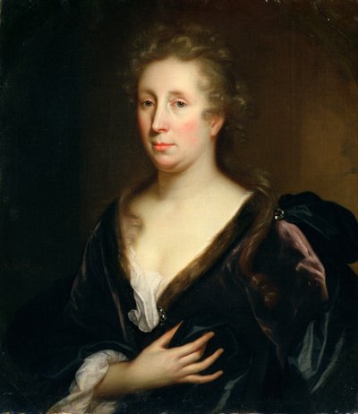 アーティストのレイチェル・ルイシュの肖像 作： Godfried Schalcken