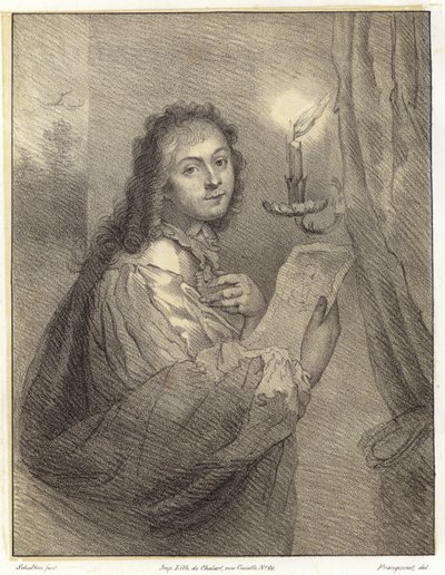 キャンドルを持つ女性 作： Godfried after Schalken or Schalcken