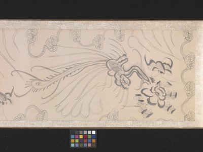 5頭の貢ぎ馬（紙に墨と彩色） 作： Gonglin Li