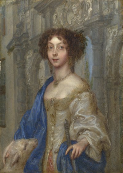 聖アグネスとしての女性の肖像、c。 1680年。 作： Gonzales Coques