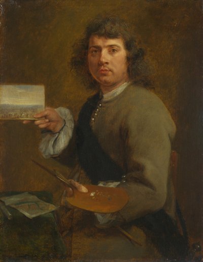 視力（Robert van den Hoecke（1622-1688）の肖像、1661年以前（木に油彩）） 作： Gonzales Coques