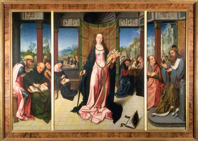 聖カタリナと哲学者（パネル） 作： Goossen van der Weyden