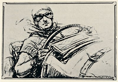 1937年、ブルックランズでのヘンリーバーキン卿の記念パネル 作： Gordon Crosby