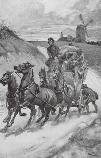 昔の舞台監督（リトグラフ） 作： Gordon Frederick (after) Browne