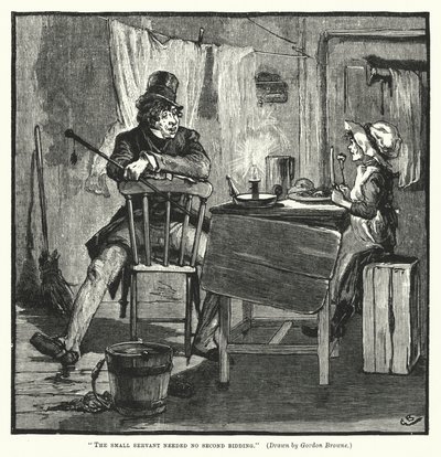 小役人は二度手間を省いた（彫刻 作： Gordon Frederick (after) Browne