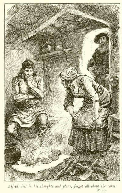 ケーキを焼くアルフレッド 作： Gordon Frederick Browne