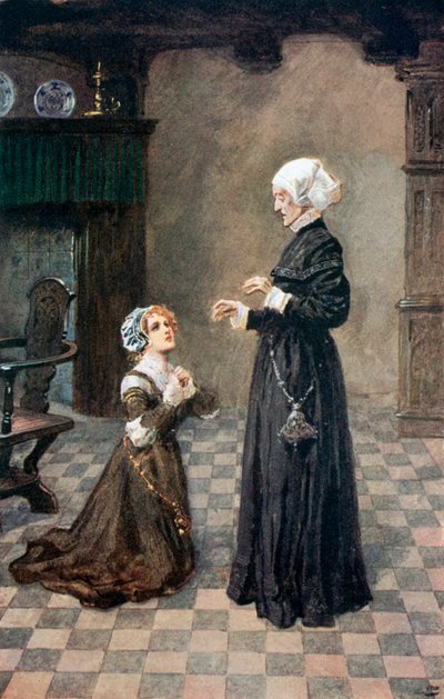 恩赦のために彼女に礼儀正しく祈り始めた 作： Gordon Frederick Browne