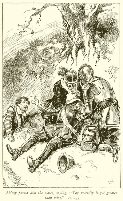 フィリップ・シドニー卿の死 作： Gordon Frederick Browne