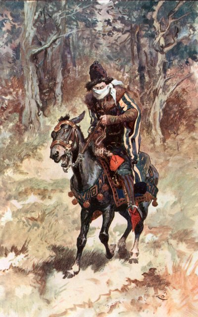 ミューズブレヒト・ヴァン・スウィーテンがラバに着席 作： Gordon Frederick Browne