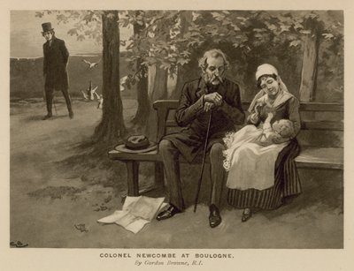 ThackerayによるThe Newcomesのイラスト 作： Gordon Frederick Browne
