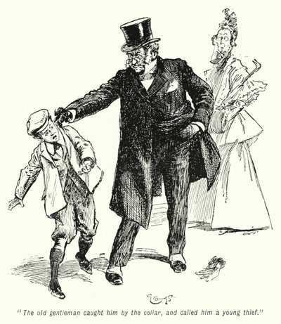 E・ネスビット著「The Story of the Treasure Seekers」のイラスト（リトグラフ）。 作： Gordon Frederick Browne