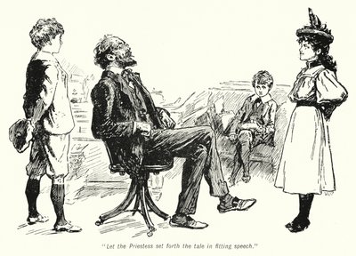 E・ネスビット著「The Story of the Treasure Seekers」のイラスト（リトグラフ）。 作： Gordon Frederick Browne
