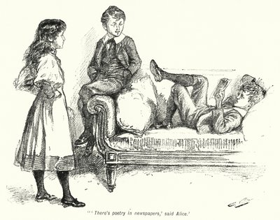 E・ネスビット著「The Story of the Treasure Seekers」のイラスト（リトグラフ）。 作： Gordon Frederick Browne