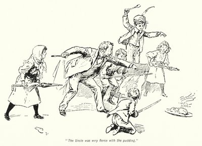 E・ネスビット著「The Story of the Treasure Seekers」のイラスト（リトグラフ）。 作： Gordon Frederick Browne