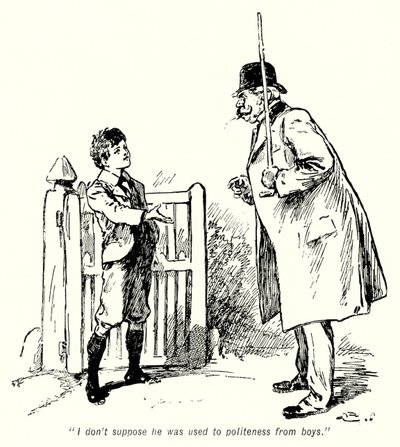 E・ネスビット著「The Story of the Treasure Seekers」のイラスト（リトグラフ）。 作： Gordon Frederick Browne