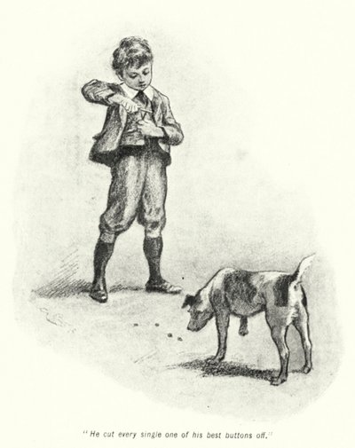 E・ネスビット著「The Story of the Treasure Seekers」のイラスト（リトグラフ）。 作： Gordon Frederick Browne