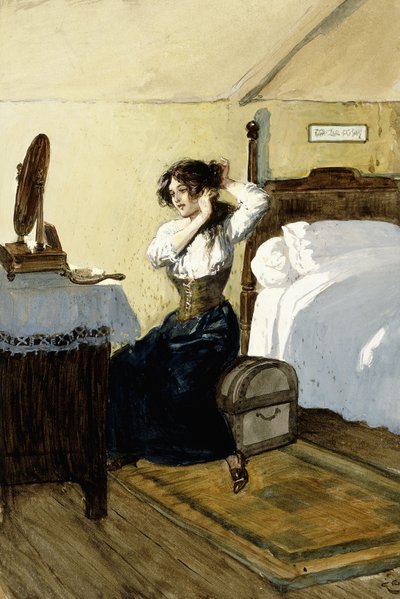 彼女は彼女の髪を失望させようとしていました 作： Gordon Frederick Browne