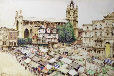 ノリッジ：マーケット プレイスとセント ピーター マンクロフト教会 作： Gordon Mitchell Forsyth