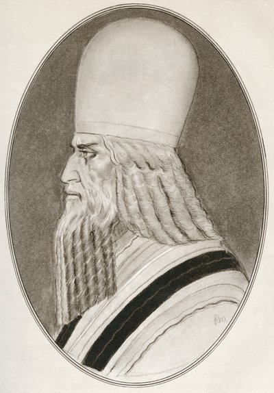 Zoroaster、別名 Zarathustra、Zarathushtra Spitama または Ashu Zarathushtra、「宗教指導者の生きた伝記」より 作： Gordon Ross