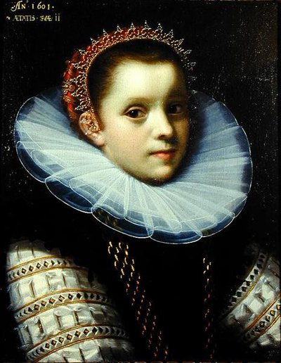 ラフを着た少女の肖像 作： Gortzius Geldorp
