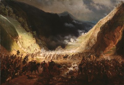 ローテンツルム峠の戦い、1871年 作： Gottfried Willewalde