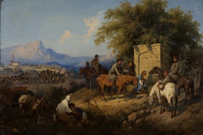 1872年にアジャラでロシア軍がコーカサス山脈を越える 作： Gottfried Willewalde
