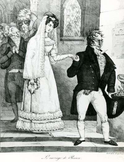便利な結婚、1822 作： Gottfried or Godefroy Engelmann