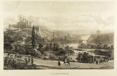ティフリスの眺め、1830年代 作： Gottfried or Godefroy Engelmann
