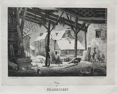 シャンボワシーの眺め、1820年。 作： Gottfried or Godefroy Engelmann