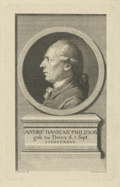 フランソワ＝アンドレ・ダニカン・フィリドールの肖像、1726～1795年頃。 1790年。 作： Gottlob August Liebe