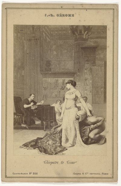 Jean-LéonGérômeによる絵画Cléopatre＆Césarの写真複製 作： Goupil and Cie.