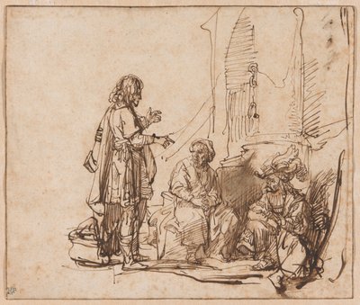 囚人たちの夢を解釈するヨセフ 作： Govaert Flinck