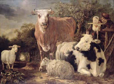 家畜と牧夫と牧夫、1647年頃 作： Govert Dircksz. Camphuysen