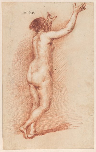 腕を上げて立っている女性 作： Govert Flinck (attributed to)