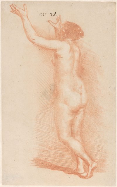 腕を上げて立っている女性 作： Govert Flinck (attributed to)