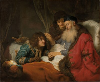 ヤコブを祝福するイサク 作： Govert Flinck