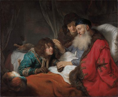 ヤコブを祝福するイサク 作： Govert Flinck