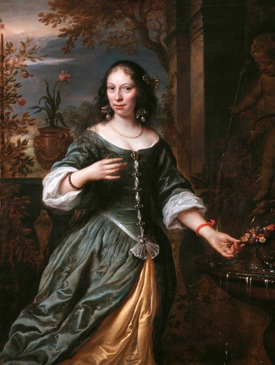 スザンナ・ファン・バーレ（1622-1674）の肖像 作： Govert Flinck