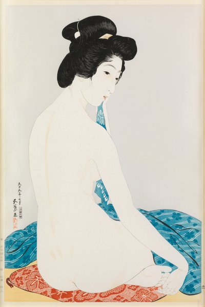 入浴後の美しさ（木版画） 作： Goyo Hashiguchi