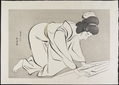 1920年10月の女性折りたたみ着物 作： Goyo Hashiguchi