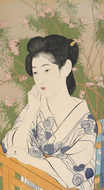 新版 橋口五葉集 「温泉宿」 丹青社版 木版画-