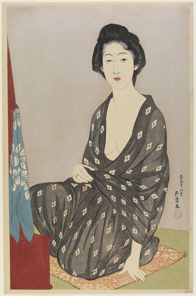 サマーローブの女 1920年6月 作： Goyo Hashiguchi