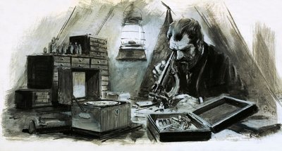アレクサンダー・フンボルトはかなり裕福な探検家だった（紙にグワッシュ） 作： グラハム・コトン