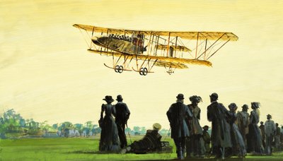 テイキング・オフ...、イラストは『Wings Across the World』より 作： グラハム・コトン