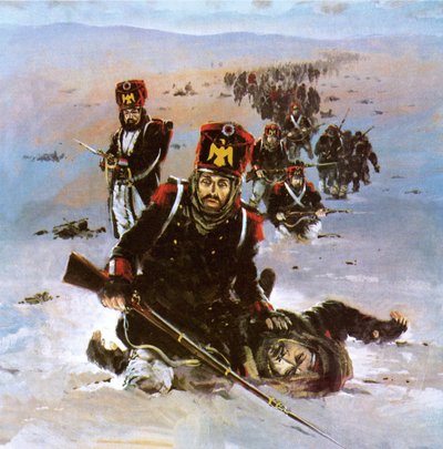 1812年、モスクワからのフランスの撤退 作： グラハム・コトン