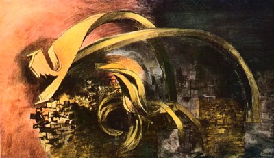 「荒廃、1941年、シティ。 ツイスト ガーダー 1 フィート、1941 年 作： Graham Sutherland