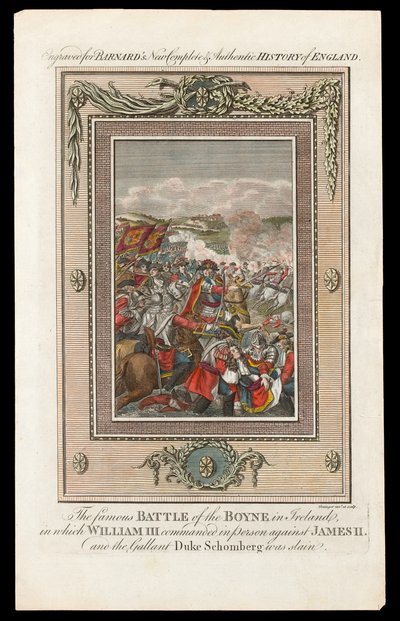 ？アイルランドでの有名なボイン川の戦い、1690年？ 作： Grainger